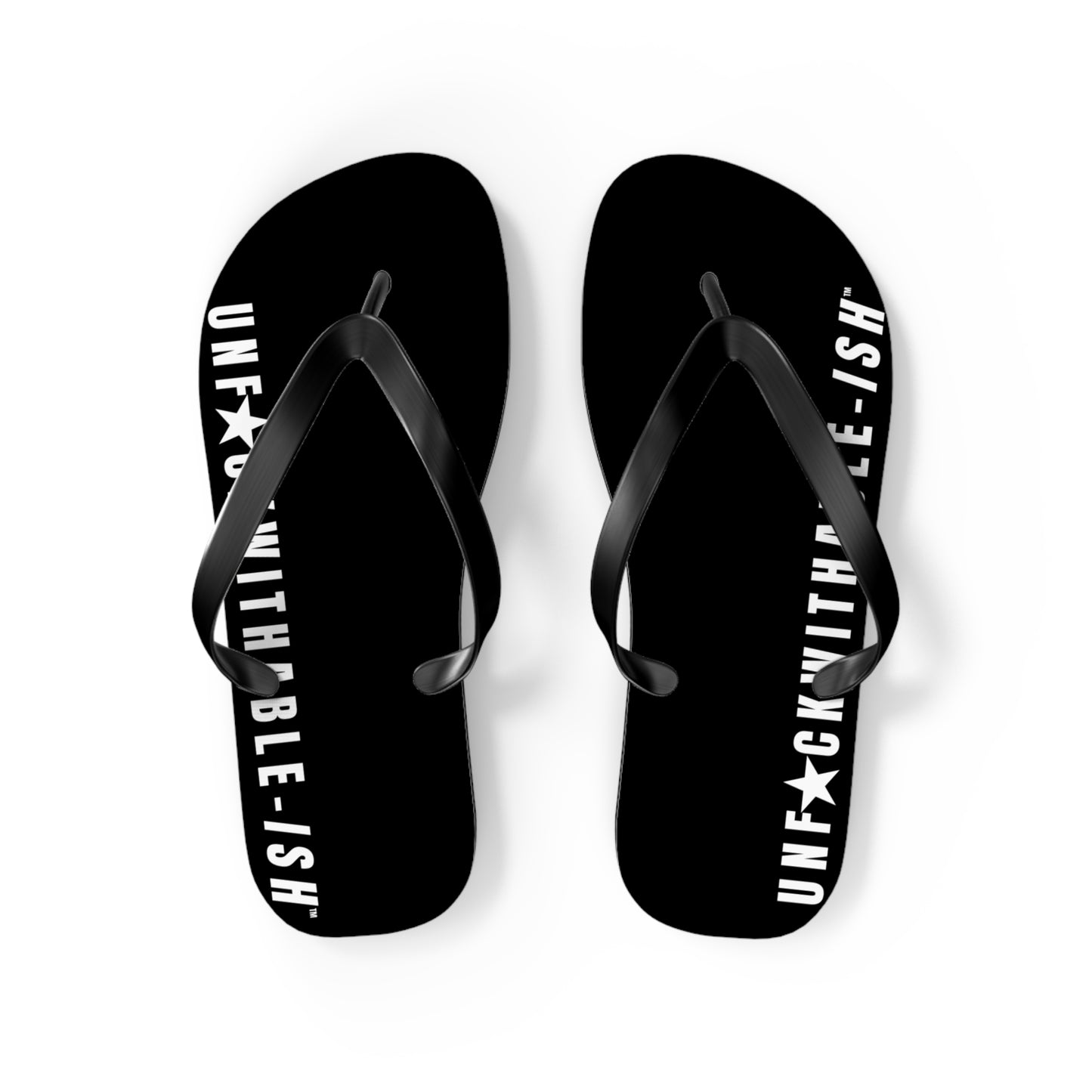 UNF★CKWITHABLE-ISH™ Flip Flops, White/White Star