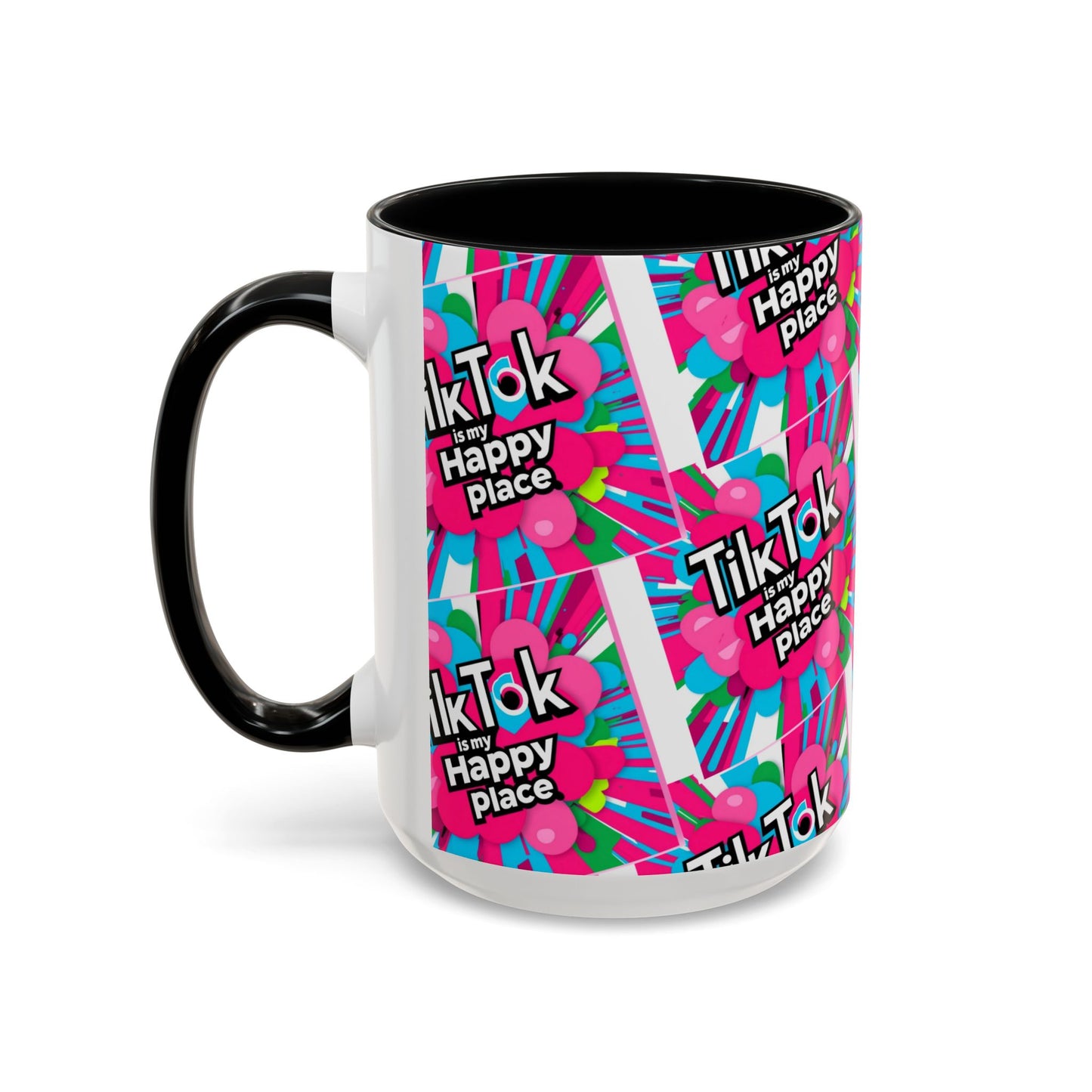 Von Tiktok inspirierte Tasse mit buntem Akzent