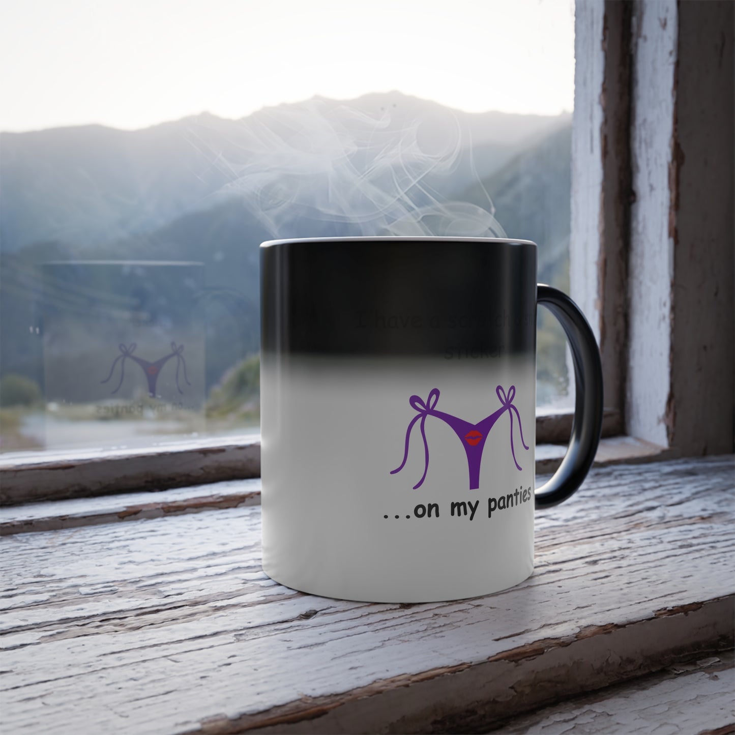 Funny Hidden Message Mug, Sticker On My Panties