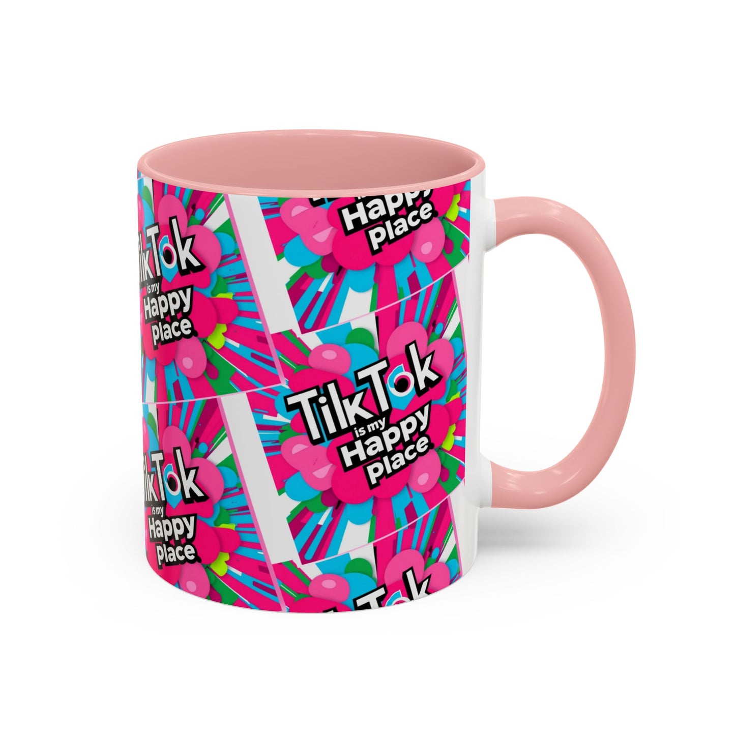Von Tiktok inspirierte Tasse mit buntem Akzent