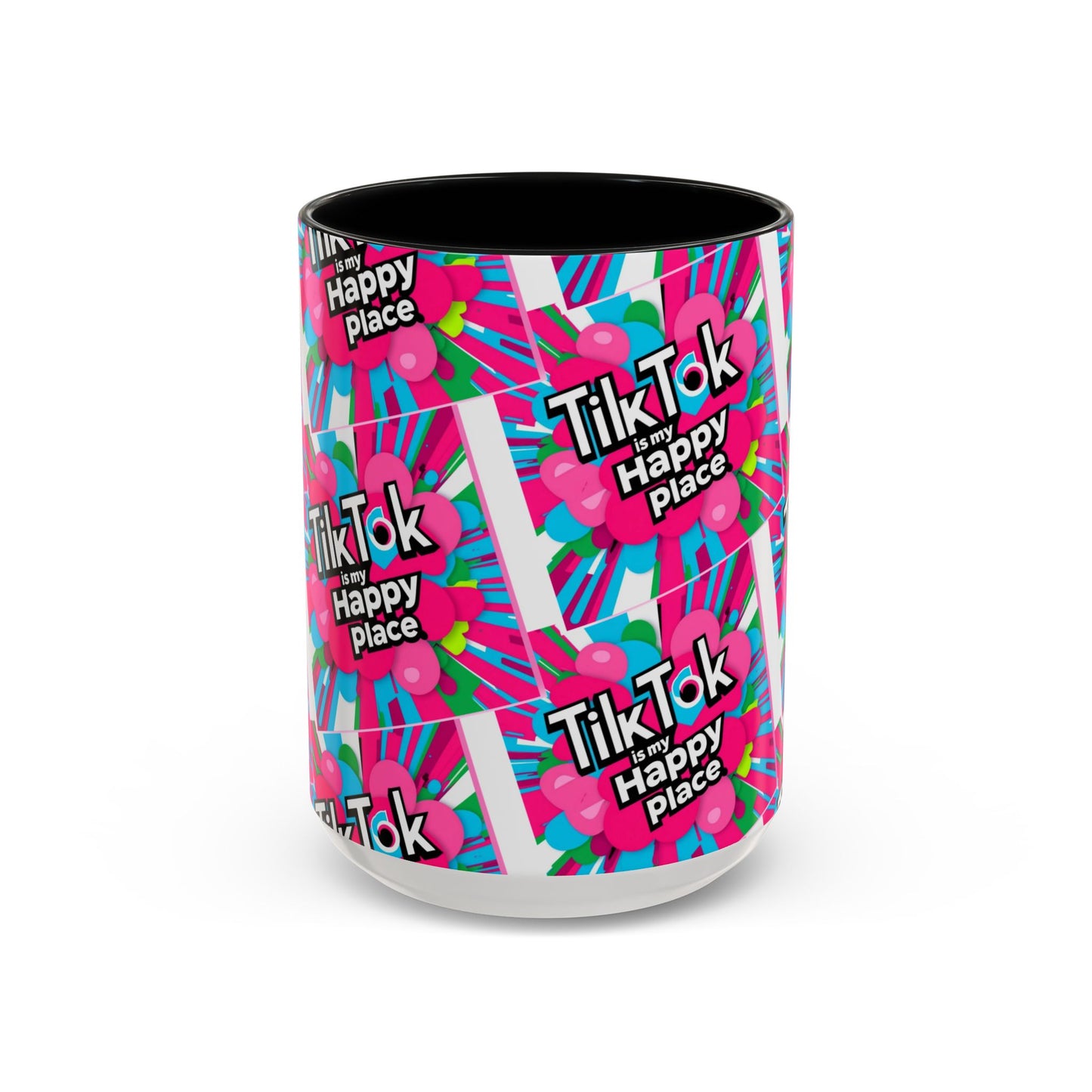 Von Tiktok inspirierte Tasse mit buntem Akzent