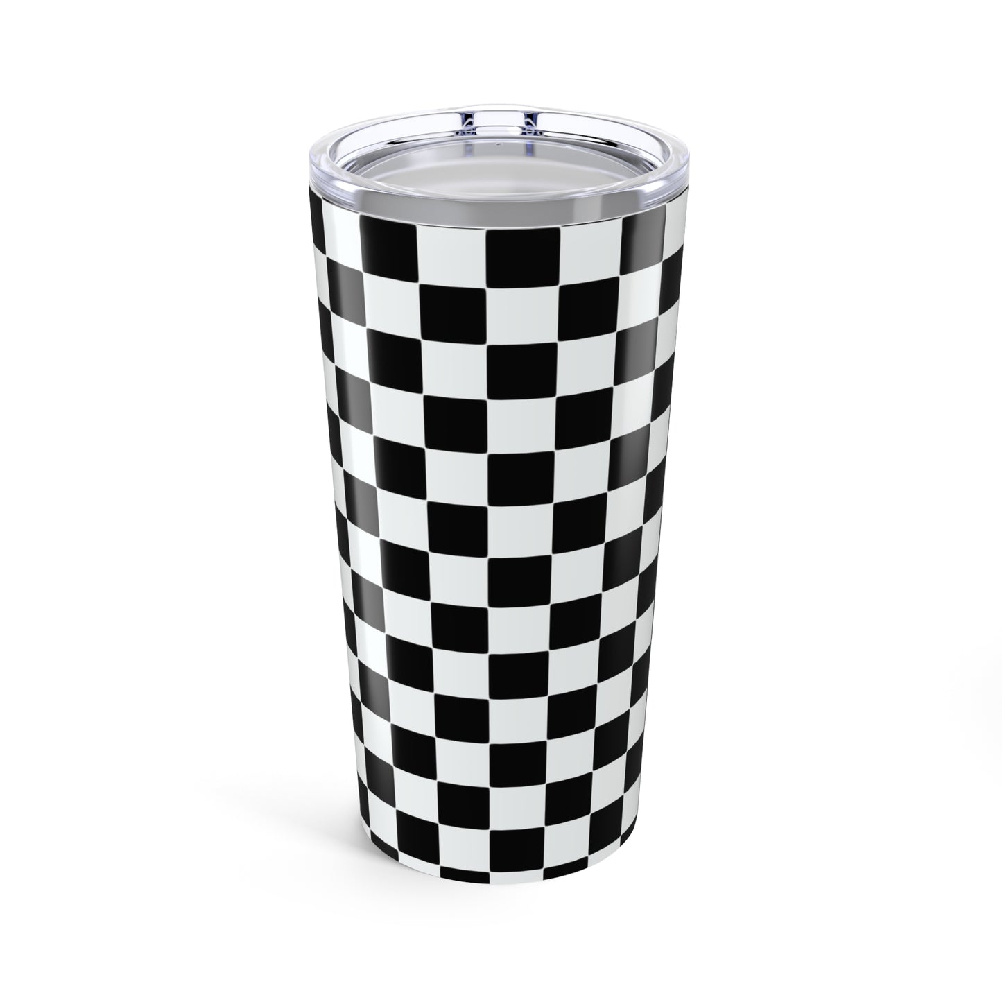 Retro-Rebel Unf★ckwithable-ish Tumbler, Black White Checker, Electric Blue