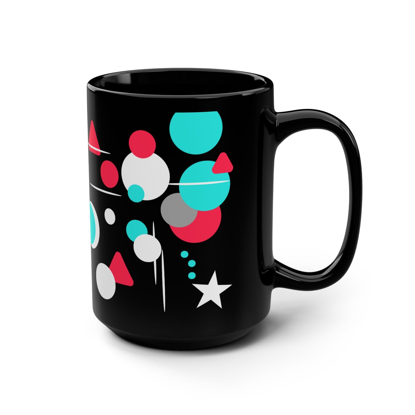 Inspirational Black Ceramic Mug, Mood Board Energy
