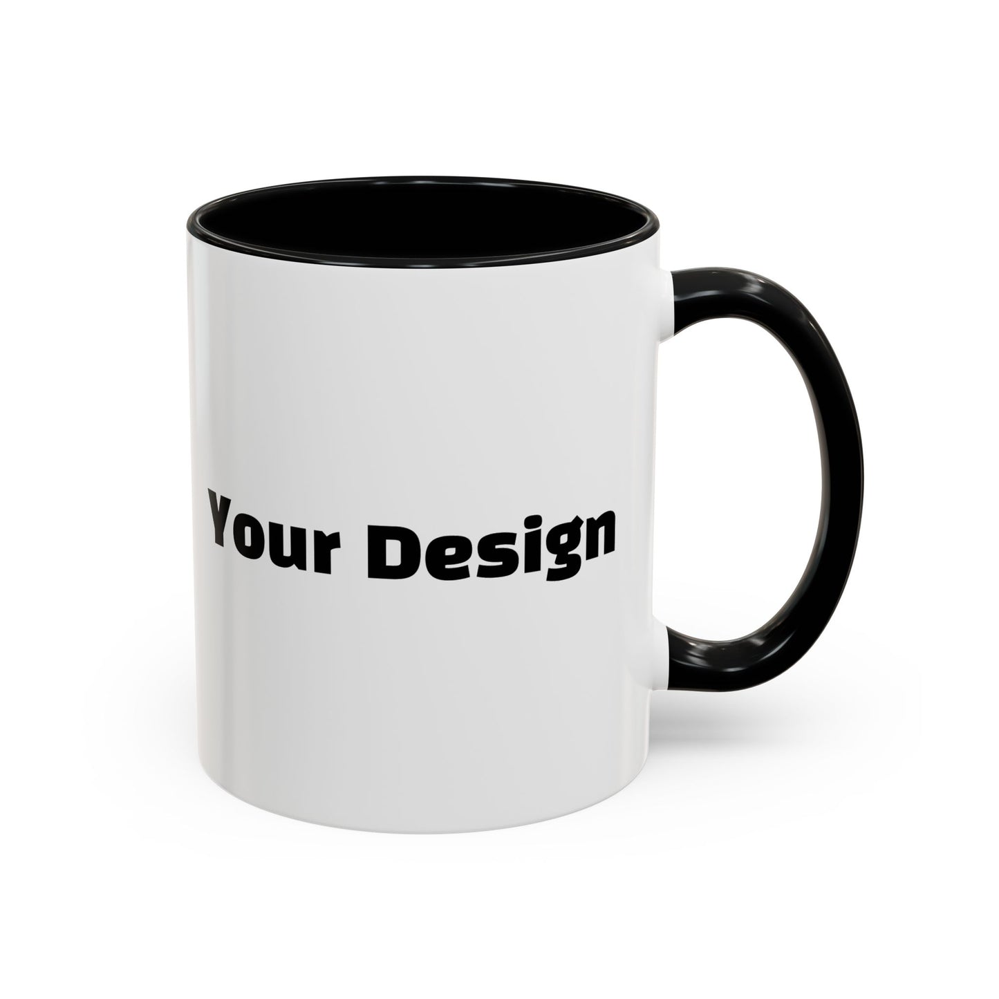 Custom Accent Coffee Mug, Personalized Design, Variety Colors