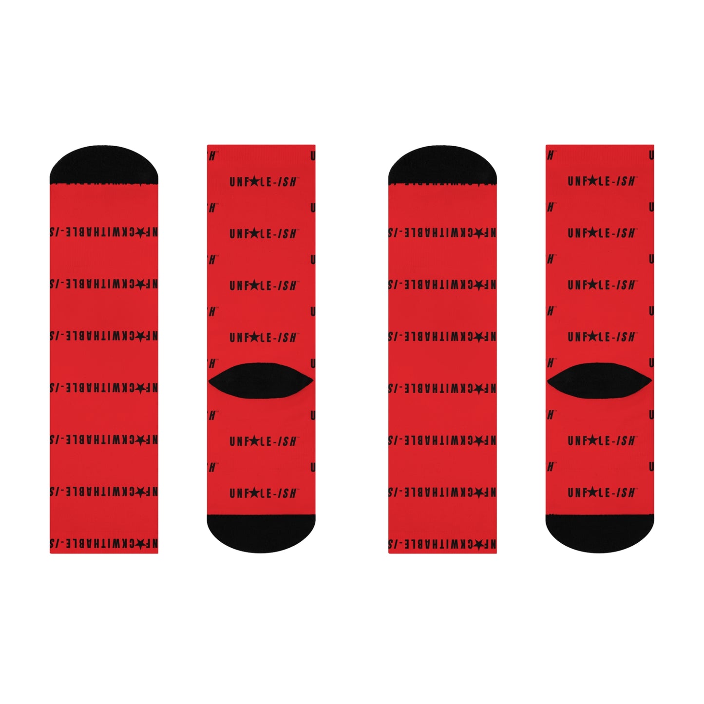 UNF★CKWITHABLE-ISH™ Cushioned Crew Socks Red, Black/Black Star