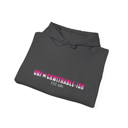 UNF★CKWITHABLE-ISH™ Unisex Hoodie, Streetwear Hot Pink/Black 5XL