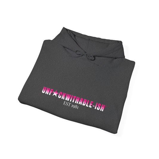 UNF★CKWITHABLE-ISH™ Unisex Hoodie, Streetwear Hot Pink/Black 5XL