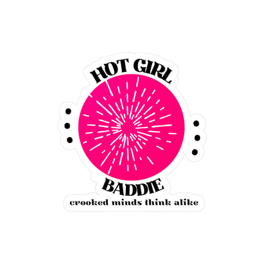 Hot Girl Baddie Vinyl Decal, Trendy Sticker for Self-Expression