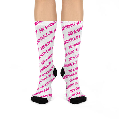 Unf★ckwithable-ish Crew Socks – Pink or Purple Star