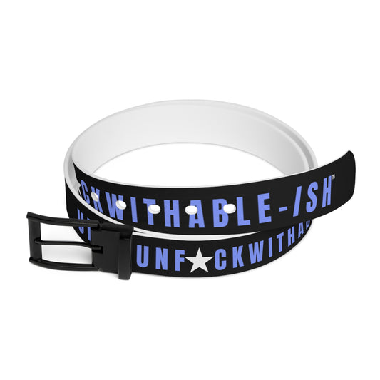 UNF★CKWITHABLE-ISH™ Belt Black, Blue/White Star