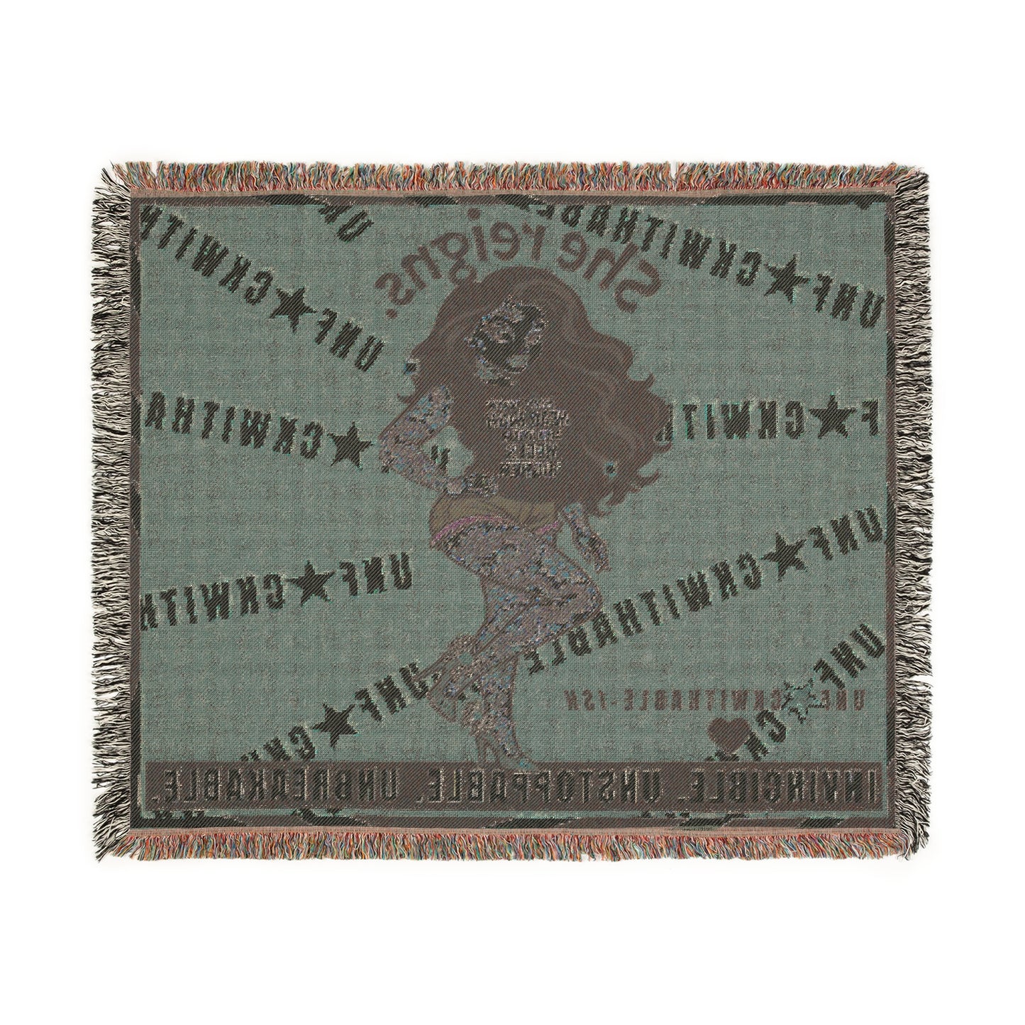 Rebel Sexy Tattoed Chic, High-Quality Woven Blanket
