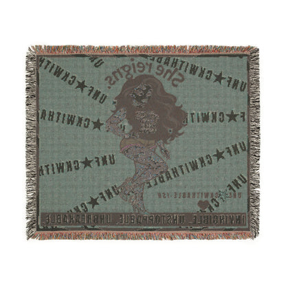 Rebel Sexy Tattoed Chic, High-Quality Woven Blanket