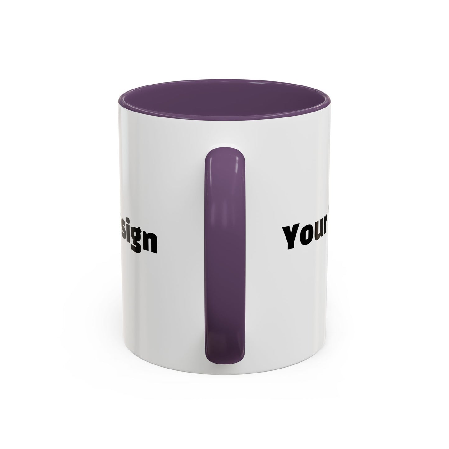 Custom Accent Coffee Mug, Personalized Design, Variety Colors