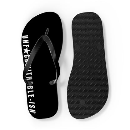 UNF★CKWITHABLE-ISH™ Flip Flops, White/White Star