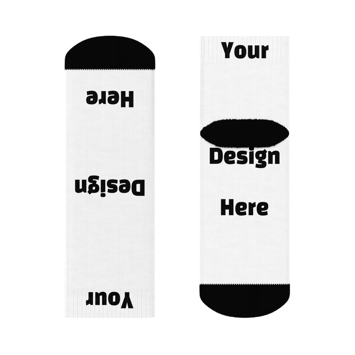 Custom Crew Socks - Fully Personalized, All-Over Print Design