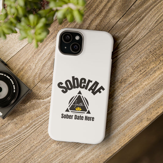 SoberAF Impact-Resistant Phone Case – Custom Sobriety Date Armor