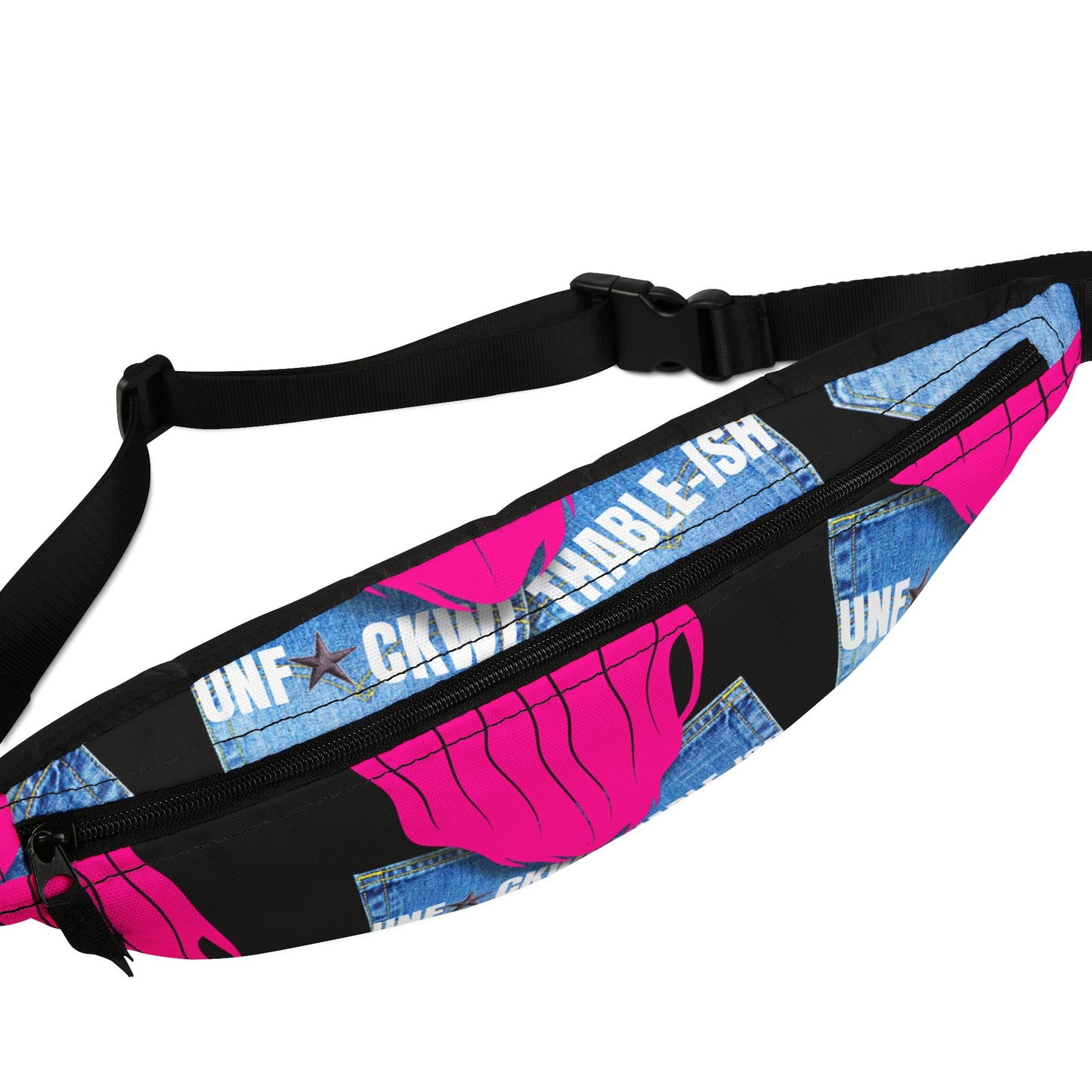 UNF★CKWITHABLE-ISH Fanny Pack – Hot Pink Hair, Black Signature Savage Edition