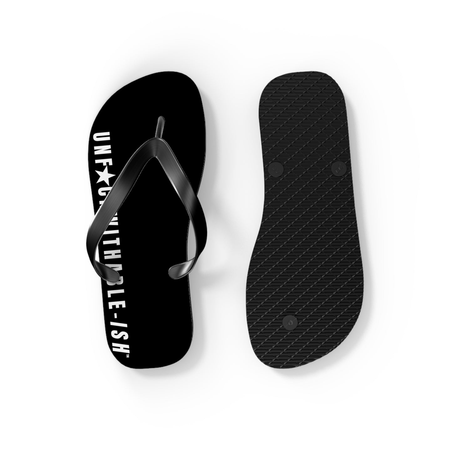 UNF★CKWITHABLE-ISH™ Flip Flops, White/White Star