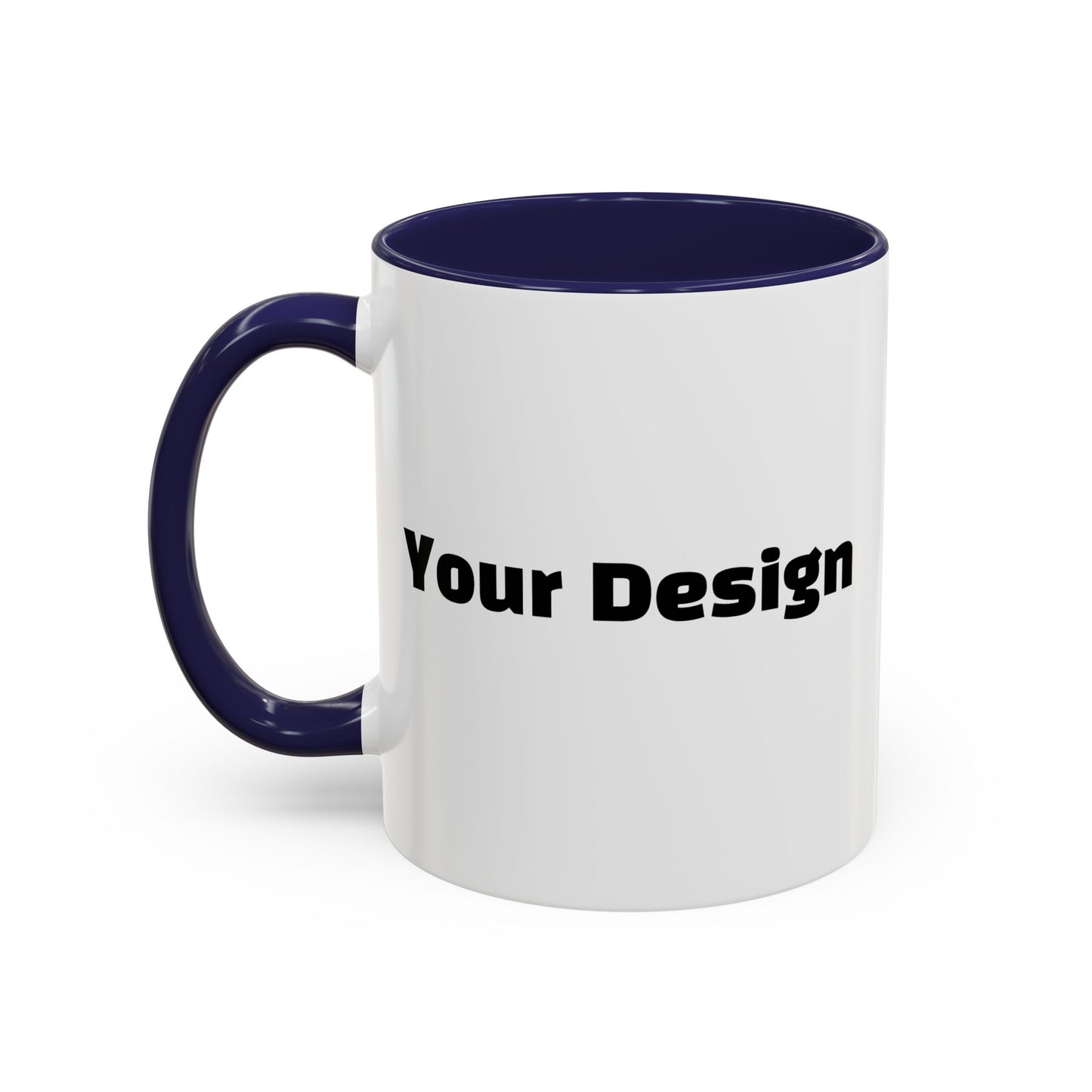 Custom Accent Coffee Mug, Personalized Design, Variety Colors