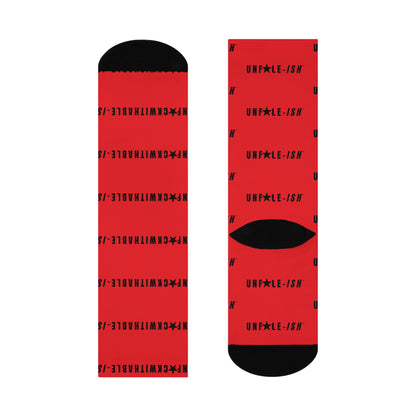 UNF★CKWITHABLE-ISH™ Cushioned Crew Socks Red, Black/Black Star