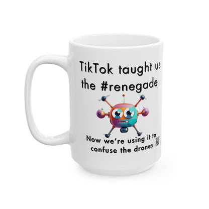 TikTok Inspired Mug, Confused Drone