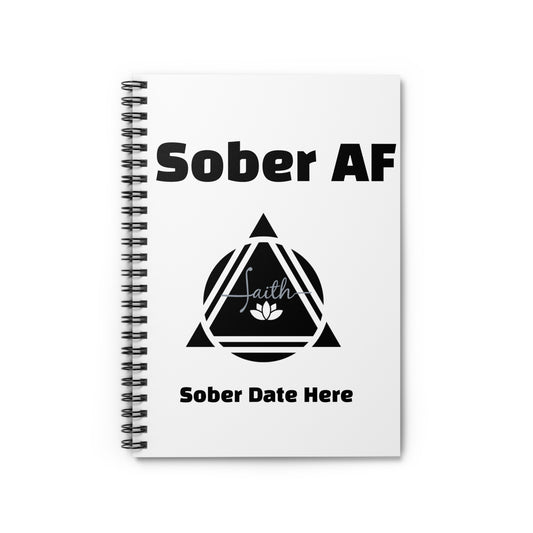 SoberAF Spiral Notebook – The Recovery Grind Collection