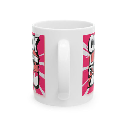TikTok Inspired Mug, Click Like and Follow Me