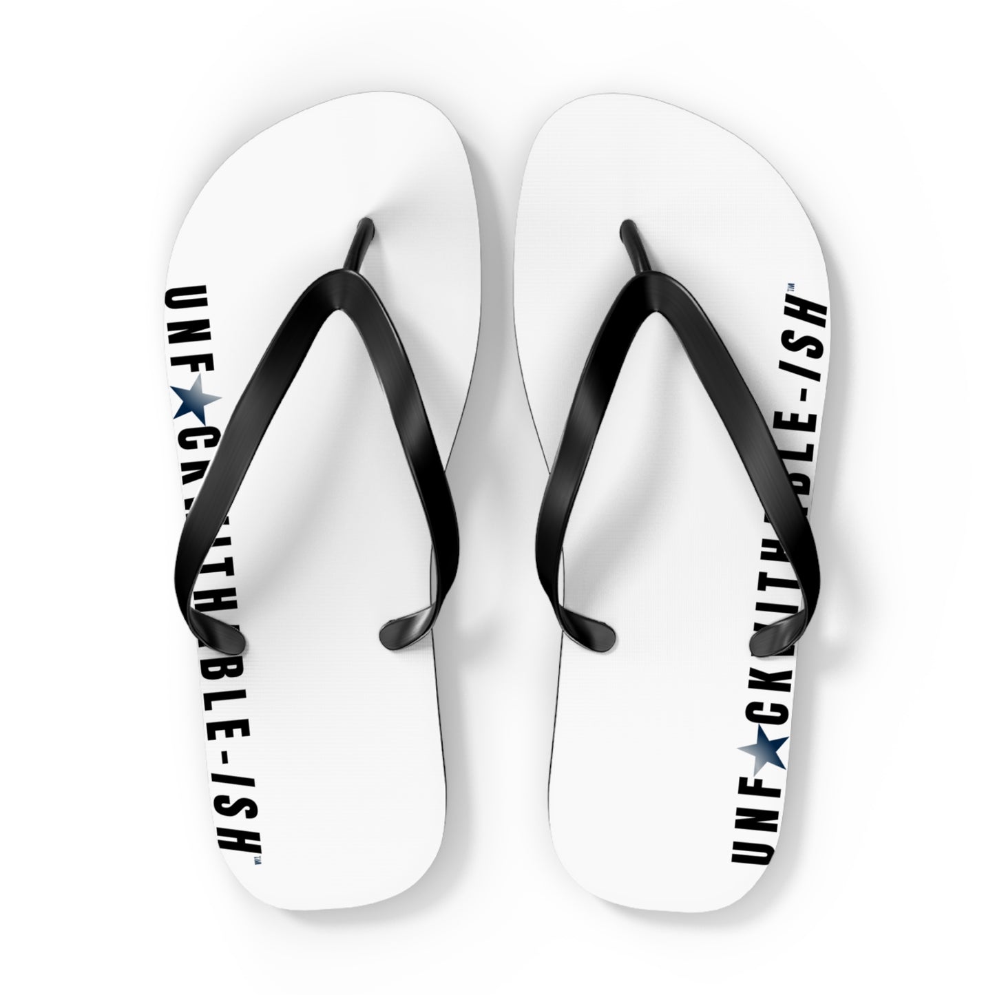 UNF★CKWITHABLE-ISH™ Flip Flops Black/Black Gradient Star
