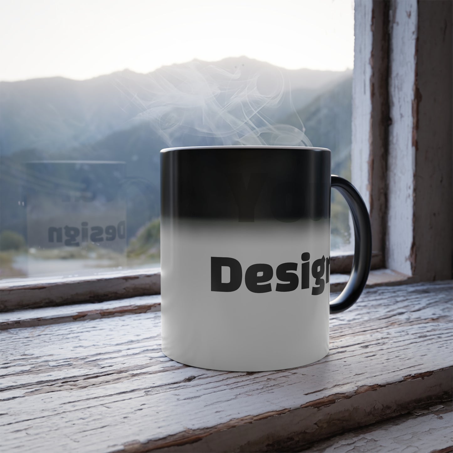 Hidden Message Mug, Color Morphing Heat Activated - Personalized Design