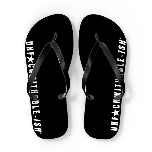 UNF★CKWITHABLE-ISH™ Flip Flops, White/White Star