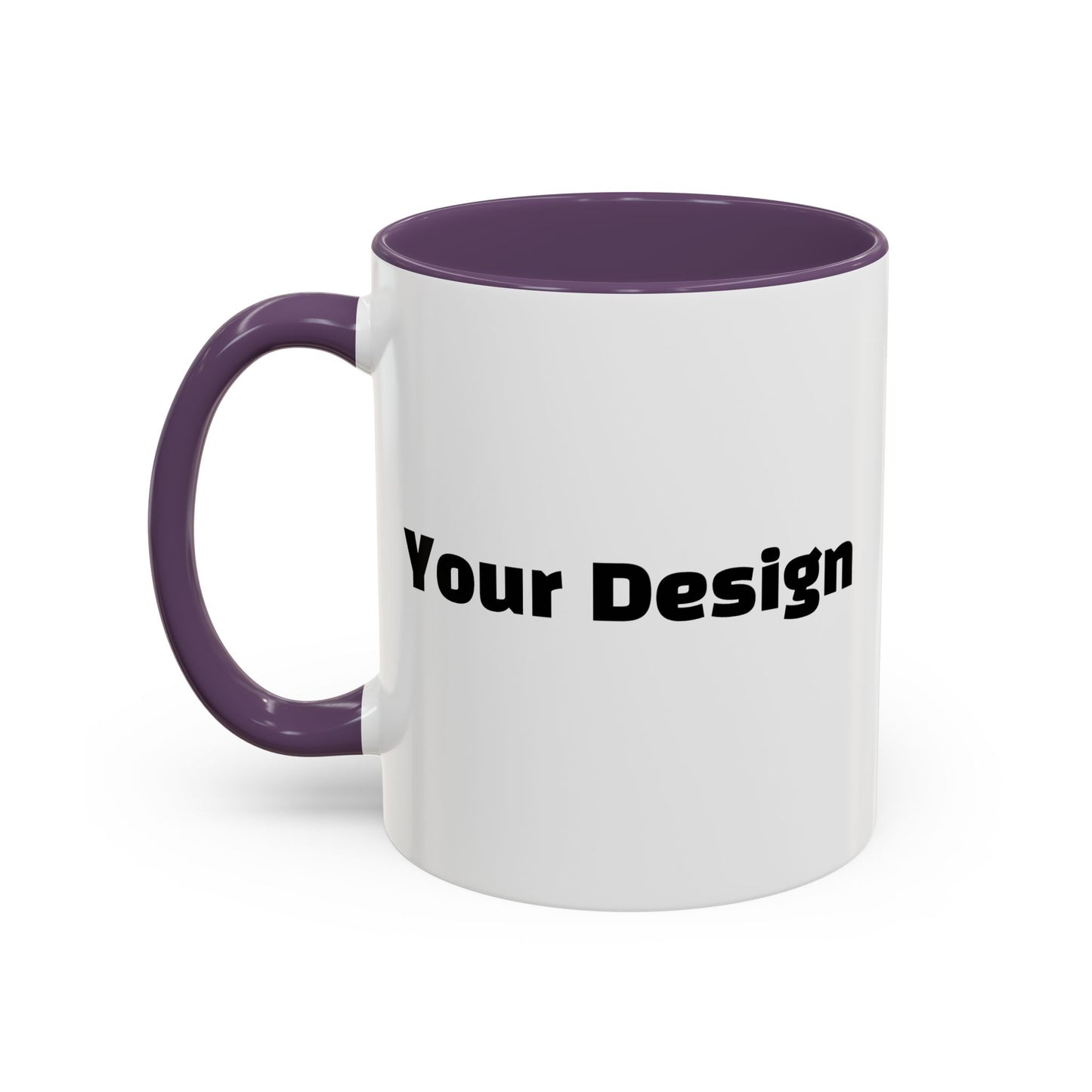 Custom Accent Coffee Mug, Personalized Design, Variety Colors
