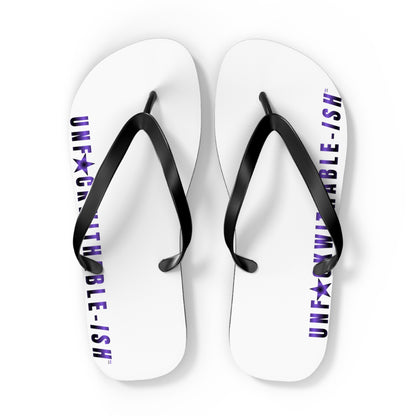 UNF★CKWITHABLE-ISH™ Flip Flips White with Gradient Purple/Purple
