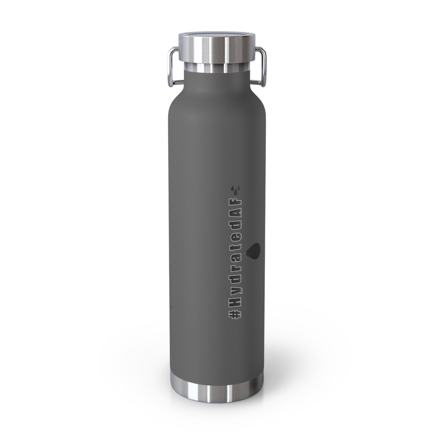The Bean Lux™ #HydratedAF Custom Copper Vacuum Insulated Water Bottle 22oz, Outdoor Water Bottle, Your Initials