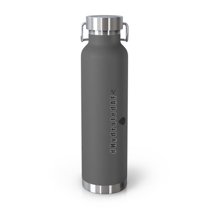 The Bean Lux™ #HydratedAF Custom Copper Vacuum Insulated Water Bottle 22oz, Outdoor Water Bottle, Your Initials