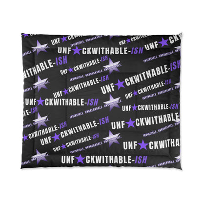 UNF★CKWITHABLE-ISH + Unstoppable Purple Star/ Black Comforter