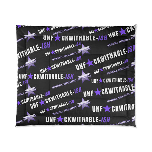 UNF★CKWITHABLE-ISH + Unstoppable Purple Star/ Black Comforter