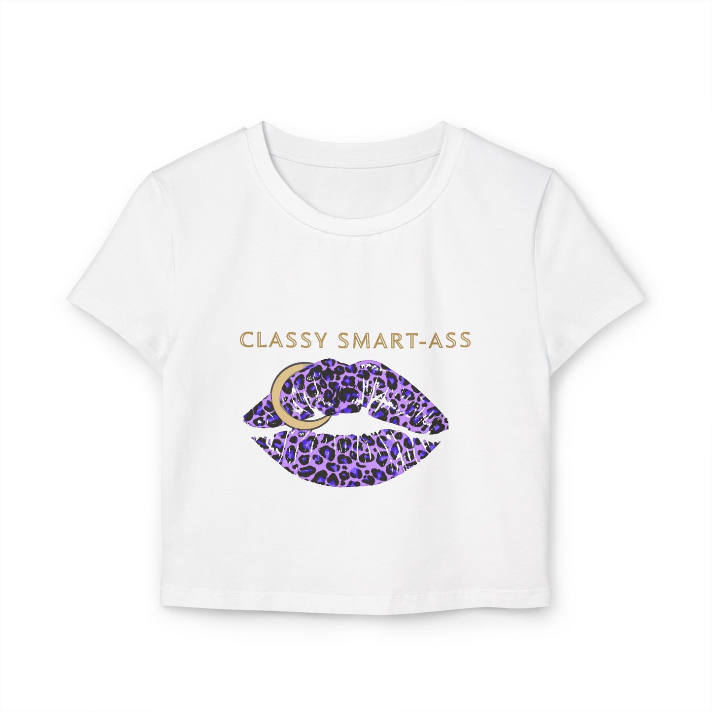 Classy Smart-Ass Women's Cropped Baby Tee Organic Cotton