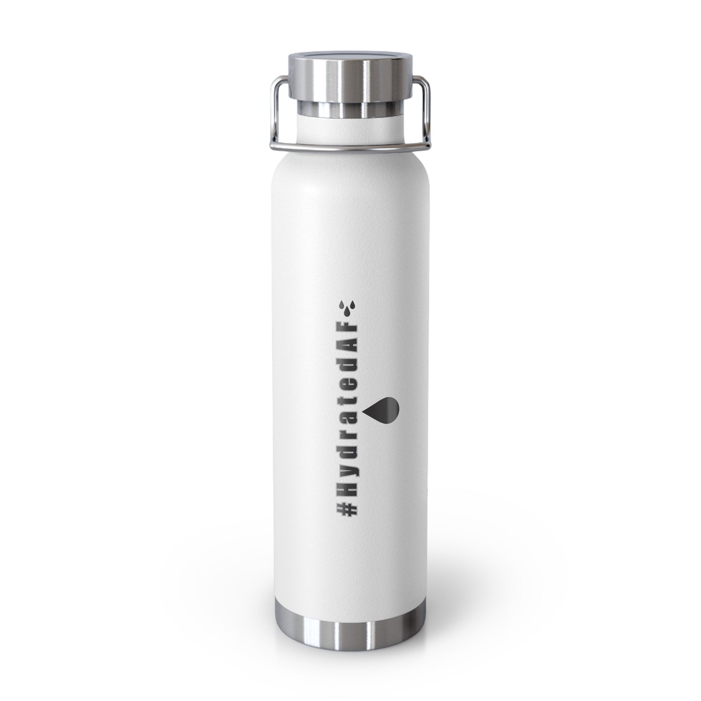 The Bean Lux™ #HydratedAF Custom Copper Vacuum Insulated Water Bottle 22oz, Outdoor Water Bottle, Your Initials