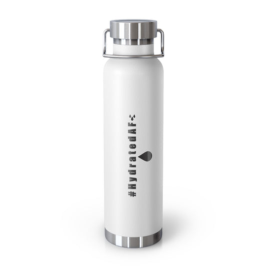 The Bean Lux™ #HydratedAF Custom Copper Vacuum Insulated Water Bottle 22oz, Outdoor Water Bottle, Your Initials