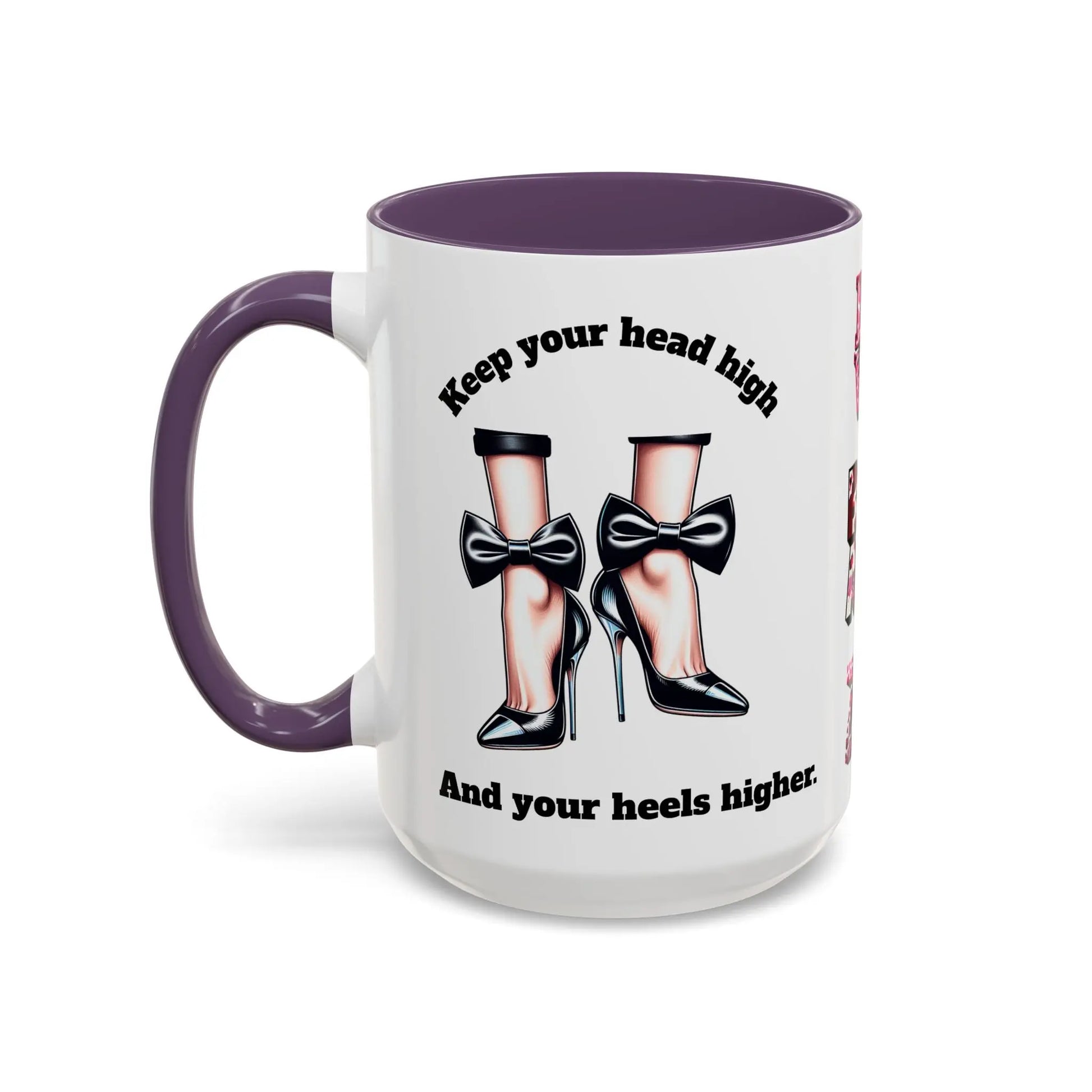 Inspirational Woman Empowerment Accent Mug, Love. Badass. Zen Printify