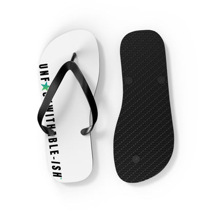 UNF★CKWITHABLE-ISH™ Flip Flops Star Black/Teal Star