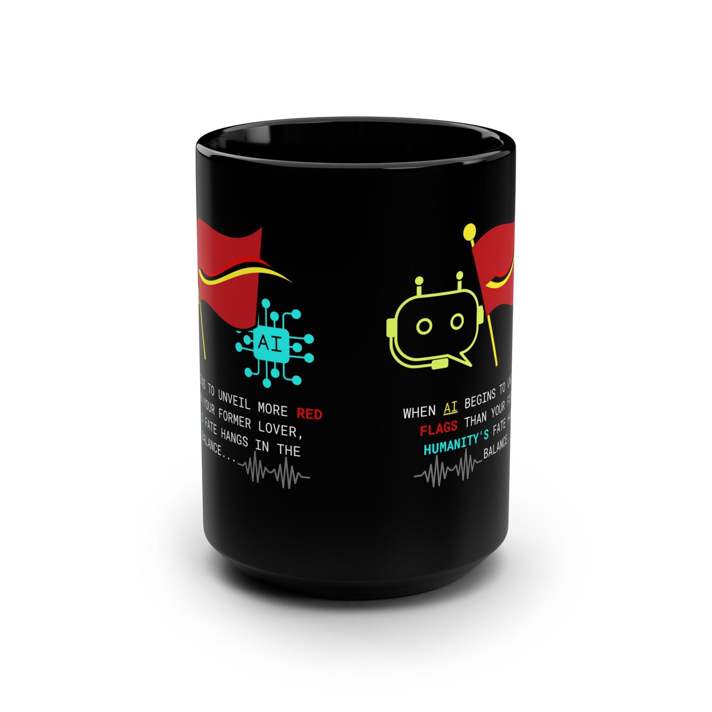 Funny Black Mug, AI & EX'S