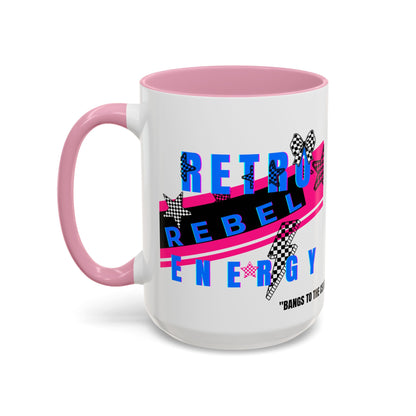 Retro Rebel Mug, 90s Pop Culture Nostalgia, "Bangs to the Ceiling"