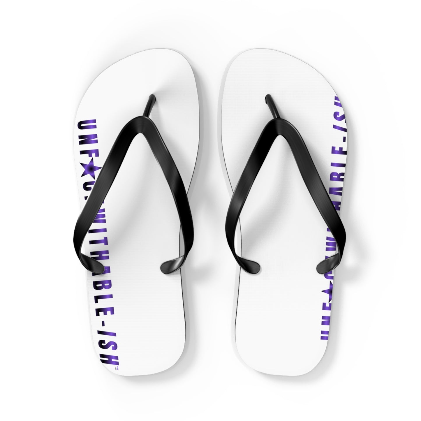 UNF★CKWITHABLE-ISH™ Flip Flips White with Gradient Purple/Purple