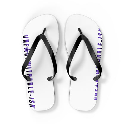 UNF★CKWITHABLE-ISH™ Flip Flips White with Gradient Purple/Purple