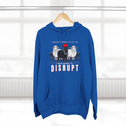 Streetwear Fashion French Terry Hoodie, Black Sheep - Born to Disrupt Edition