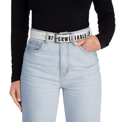 UNF★CKWITHABLE-ISH™ Belt White/Black/Grey Gradient Star