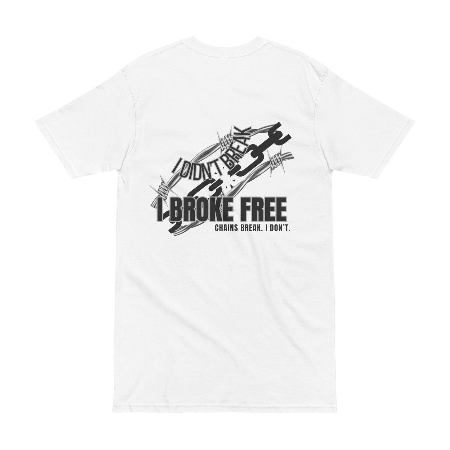 I Broke Free Men’s Sobriety Shirt – Heavyweight Recovery Tee