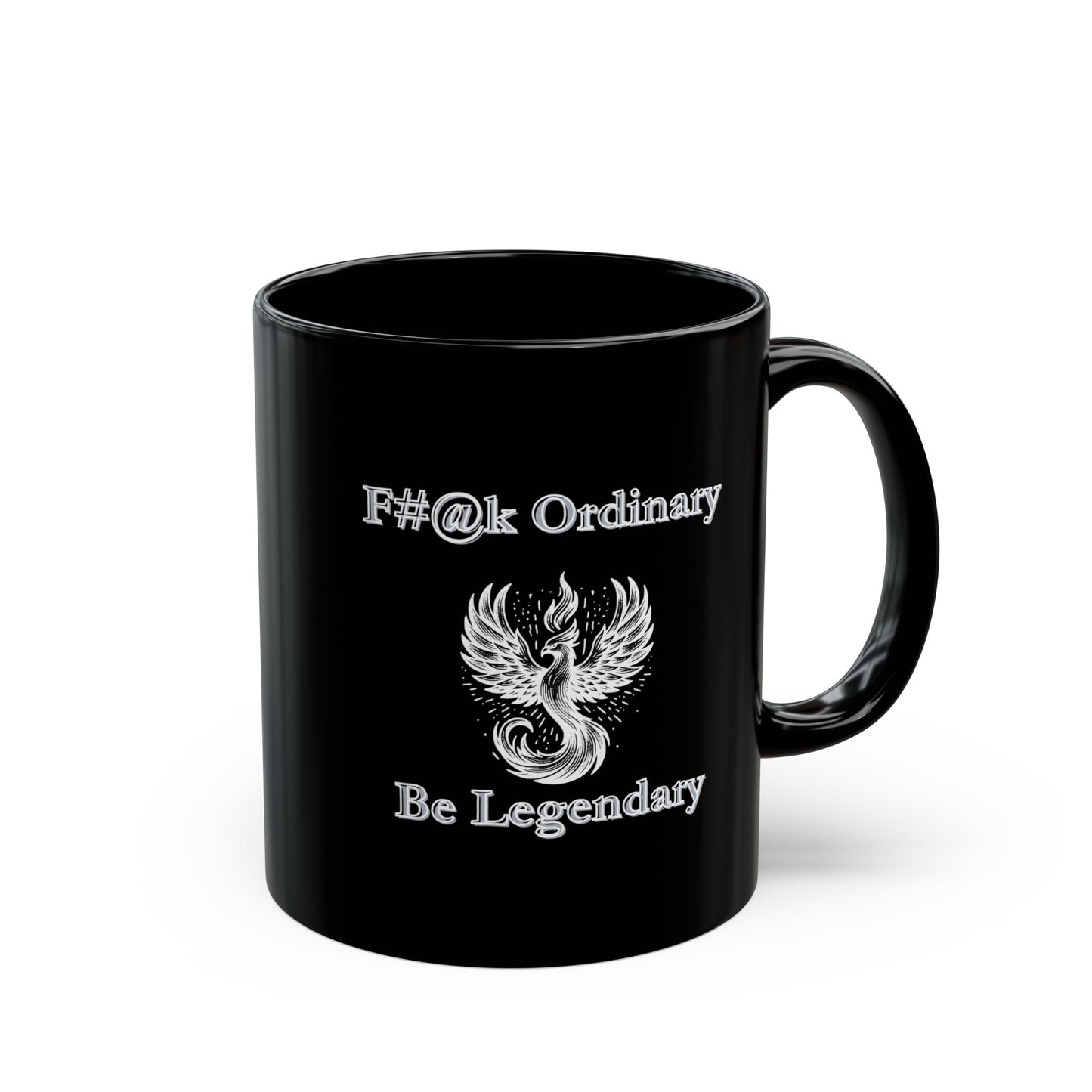 Inspirierende schwarze Keramiktasse