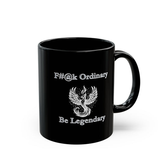 Inspirierende schwarze Keramiktasse